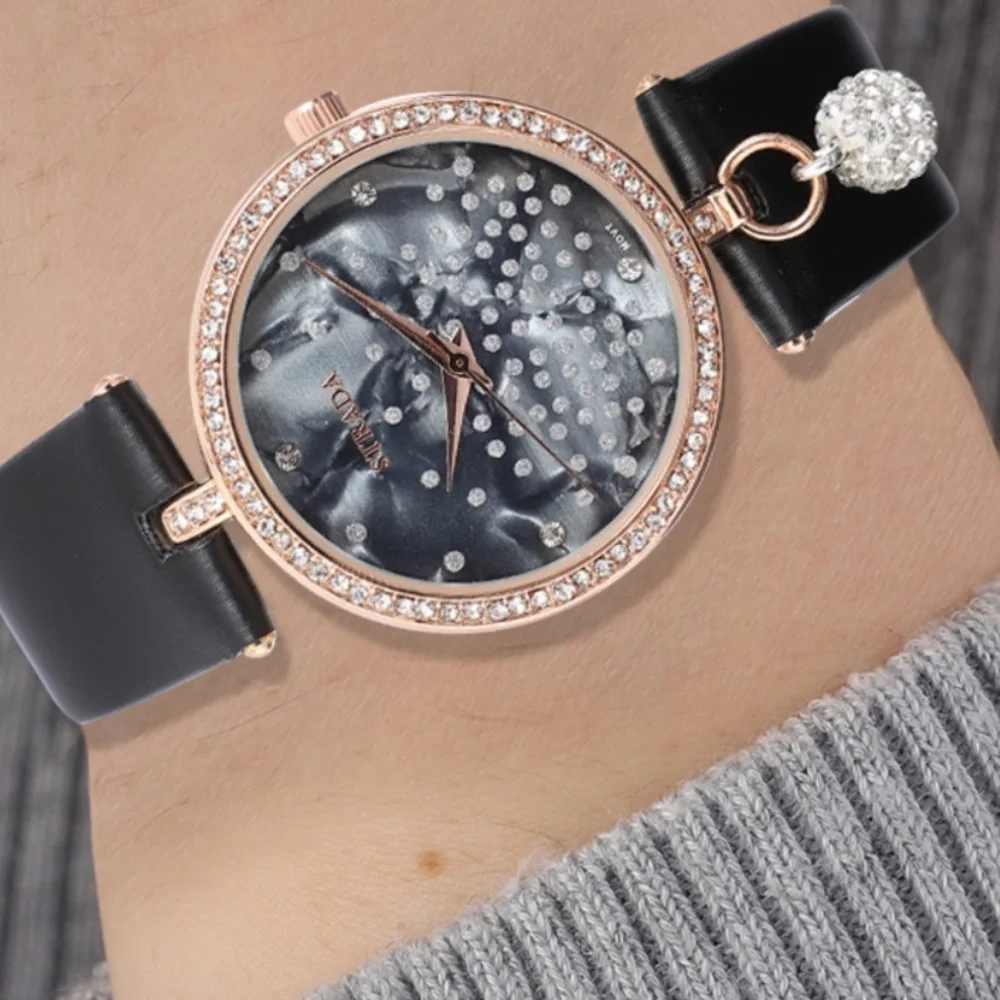 Watch with Black Dial in Rosetone